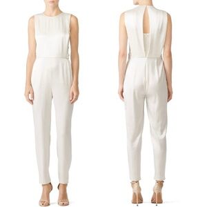 Theory Remaline Admiral Crepe Ivory Jumpsuit (Runs Large, Fits Sz Small) NWT
